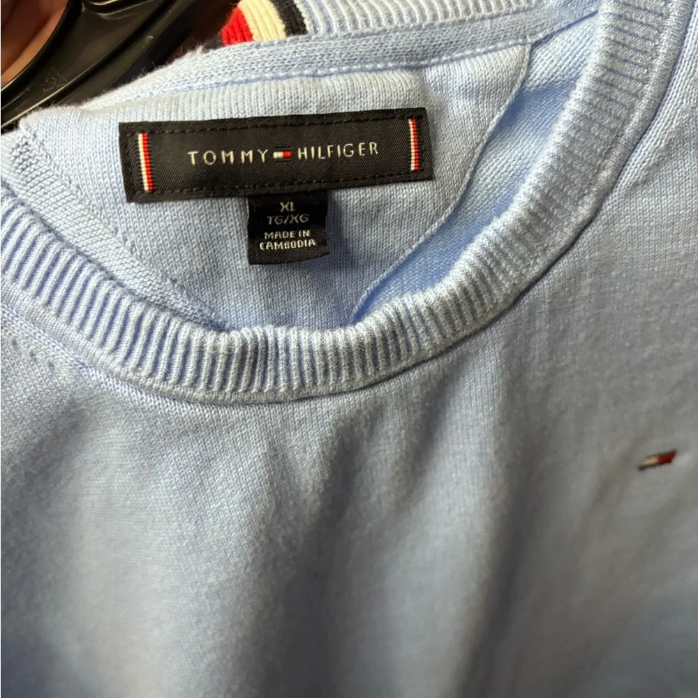 Tommy‎ Hilfiger Men's Light Blue Crewneck Sweater